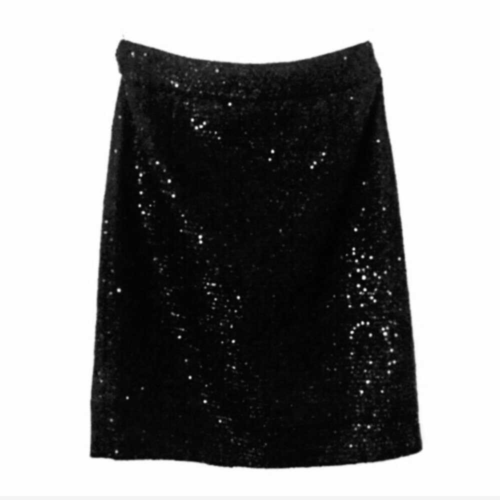 Calvin Klein Sequin Bouclé Straight Skirt - Picture 6 of 8